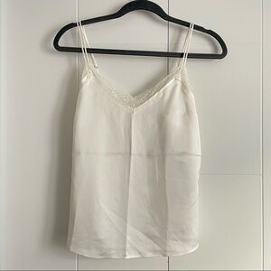 Abercrombie and Fitch Satin White Lace Cami Tank